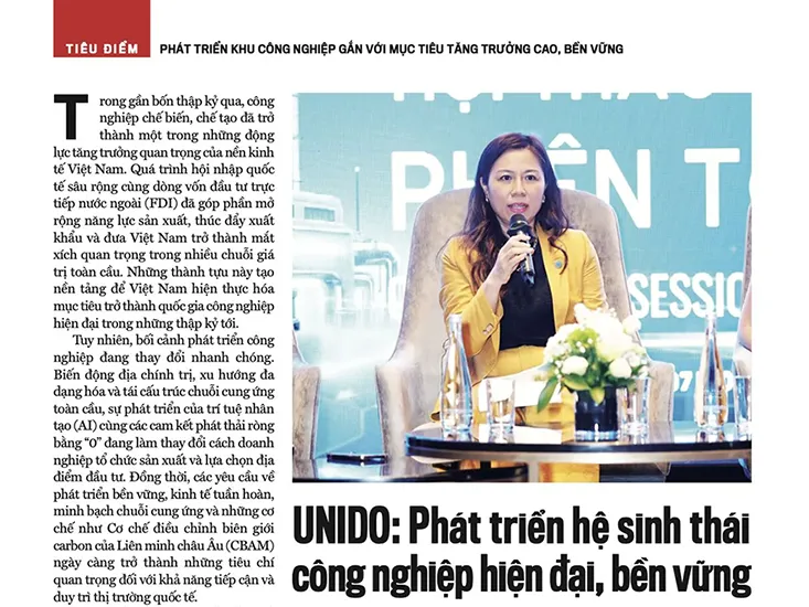 VnEconomy published an article highlighting UNIDO’s role in advancing the country’s green transition and sustainable industrial development