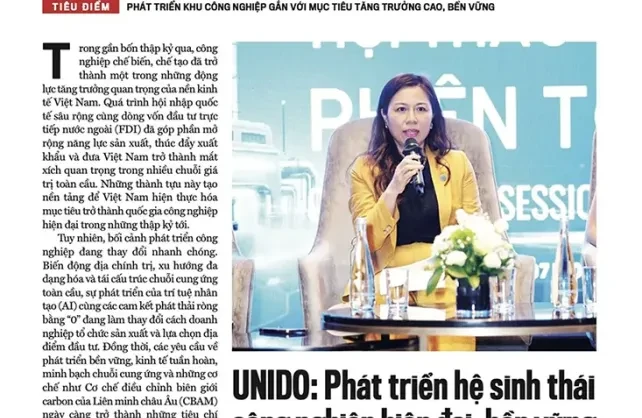VnEconomy published an article highlighting UNIDO’s role in advancing the country’s green transition and sustainable industrial development